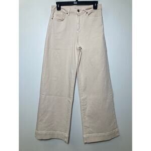 Ann Mashburn Light Beige Wide Leg Jeans sz 26